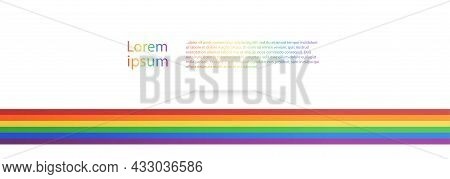Vector Flyer Template. Rainbow Background With Copy Space For Inspirational And Encouraging Thoughts
