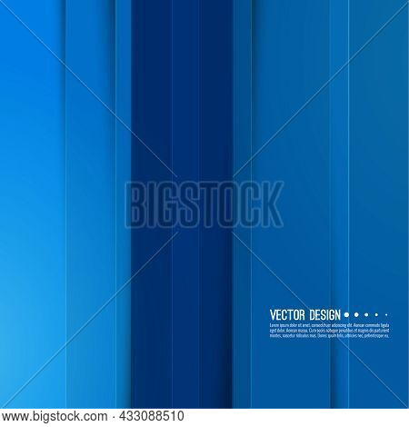 Abstract Background With Rectangular Vertical Stripes With Shadow. Vector Illustrations For Covers A