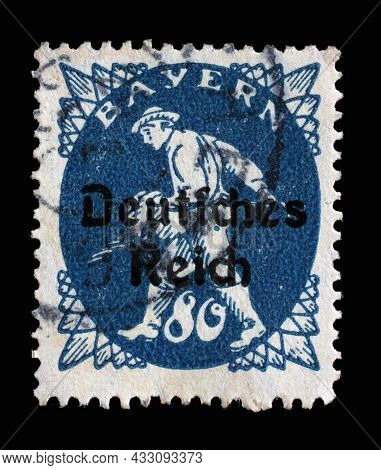 ZAGREB, CROATIA - JUNE 22, 2014: Stamp printed in printed in Bavaria with a 