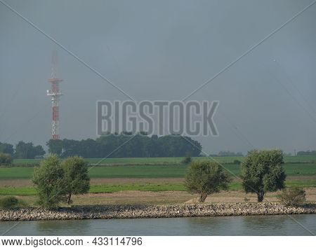 the river rhine at wesel in germany