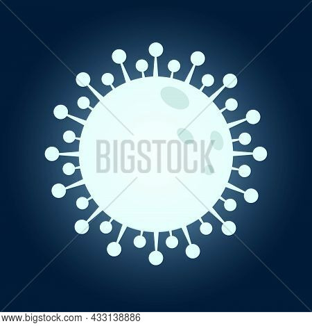 Vector Drawn Infection. Coronavirus Isolated Icon Covid 19