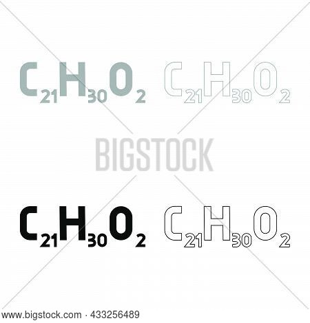 Chemical Formula C21h30o2 Cannabidiol Cbd Phytocannabinoid Marijuana Pot Grass Hemp Cannabis Molecul
