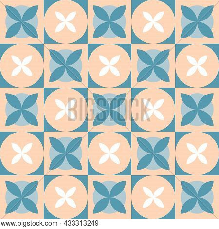 Geometric Abstract Vector Seamless Pattern Design For Fabric Print, Wallpaper Or Brand Package. Mosa