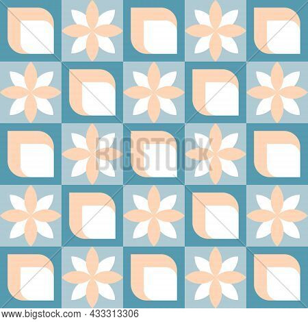 Geometric Abstract Vector Seamless Pattern Design For Fabric Print, Wallpaper Or Brand Package. Mosa
