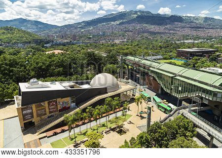 Medellin, Antioquia. Colombia - September 17, 2021 - The Desires Park Together With The Jesús Emilio