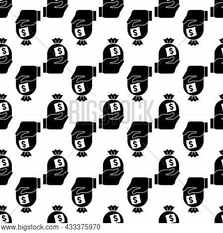 Money Bag Pattern Seamless Background Texture Repeat Wallpaper Geometric Vector