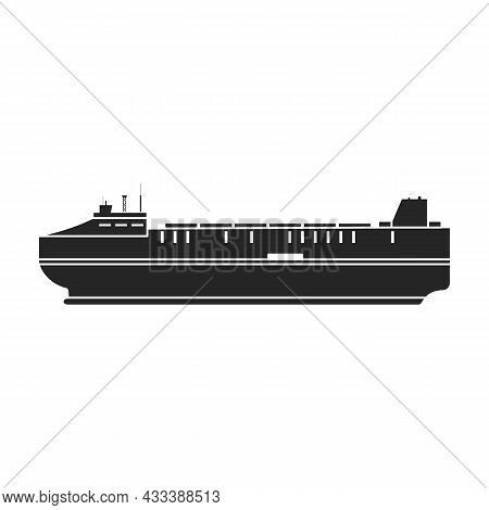 Barge Vector Icon.black Vector Icon Isolated On White Background Barge.