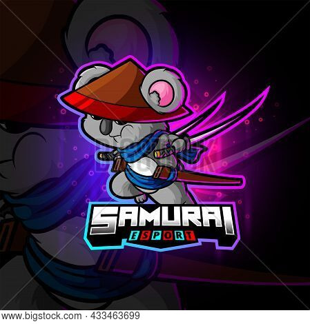 The Samurai Koala Esport Logo Design Of Illustration