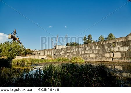Abandoned Hydrotechnical Construction Site In Gorj, Romania