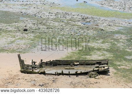 Fishing Boats On The Cachucha Beach In Puerto Real, Cadiz. Andalusia, Spain. Europe.
