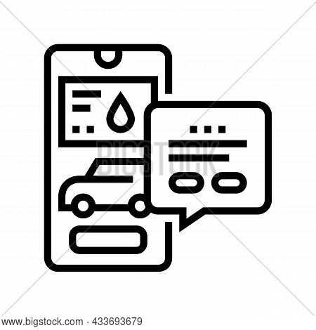 Store Gas Station Line Icon Vector. Store Gas Station Sign. Isolated Contour Symbol Black Illustrati