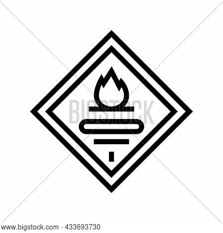 Fuel Carrying Truck Line Icon Vector. Fuel Carrying Truck Sign. Isolated Contour Symbol Black Illust