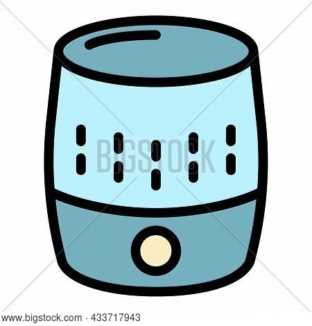 Mini Smart Speaker Icon. Outline Mini Smart Speaker Vector Icon Color Flat Isolated