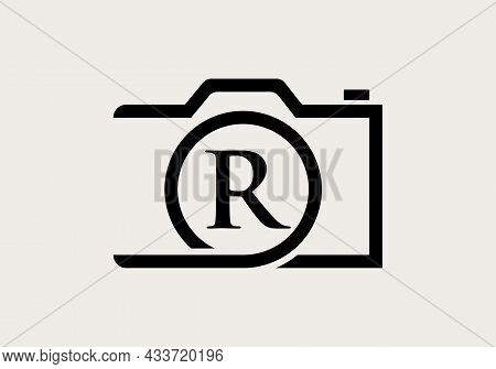 Photography Logo Design On Letter R. Letter R Photography Logo Design. Camera Logo Design Inspiratio