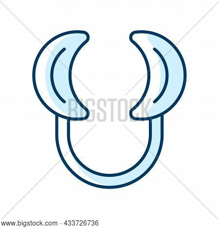 Dental Lip Retractor Rgb Color Icon. Access To Oral Cavity. Wide Mouth Opening For Dental Procedure.