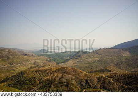 Tahtali Dam In Menderes Izmir Turkey. Above View