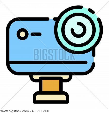 Car Cam Icon. Outline Car Cam Vector Icon Color Flat Isolated