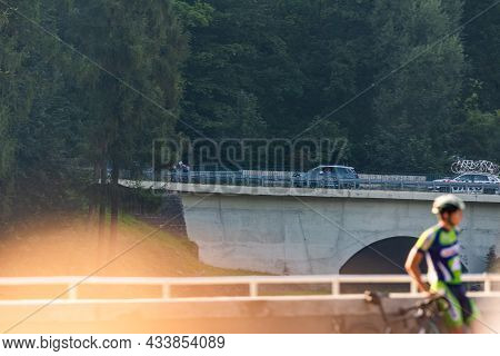 PorĄbka Near Bielsko-biala, Poland - August 13, 2021: Cycling Race 