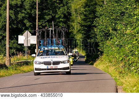 PorĄbka Near Bielsko-biala, Poland - August 13, 2021: Cycling Race 