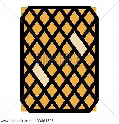 Rubber Doormat Icon. Outline Rubber Doormat Vector Icon Color Flat Isolated