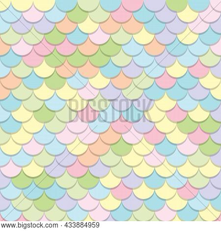 Fantasy Mermaid Scales Pattern. Magic Scales Of A Mermaid. Kids Colors