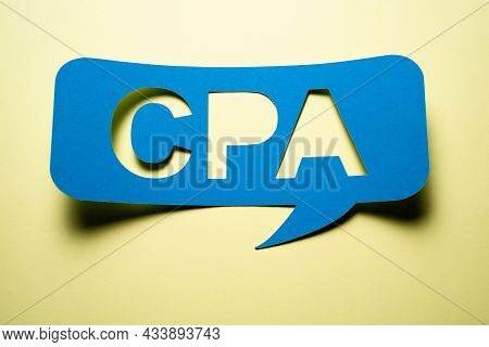 Cpa Certified Public Certified Accountant Speech Bubble Sign