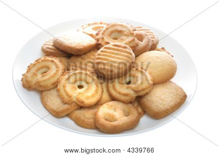 Pasticceria sul piatto bianco