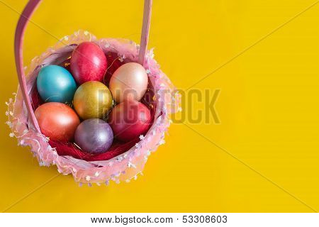 Basket With Easter Eggs