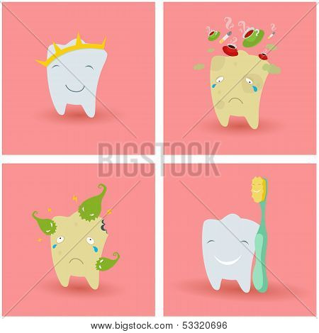 Healthy And Ill Teeth