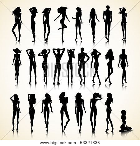 Summer Set Of Silhouettes