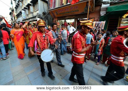 Nepali drummers on the street