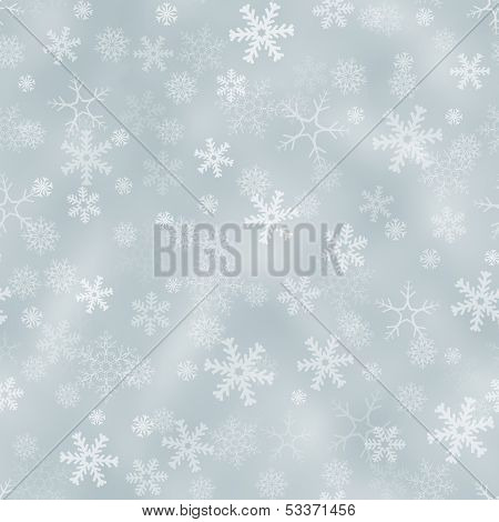 Seamless Silver Background With Snowflakes