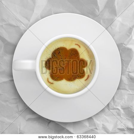 Picture of the cloud in the coffee foam