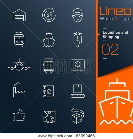 Lineo White & Light - Logistics and Shipping outline icons
