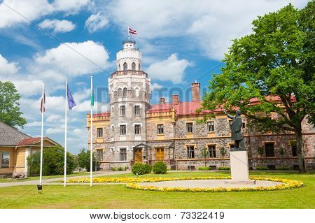 Neogothic Sigulda New Castle in Latvia was built in 1878