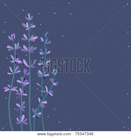 frame with abstract lavander