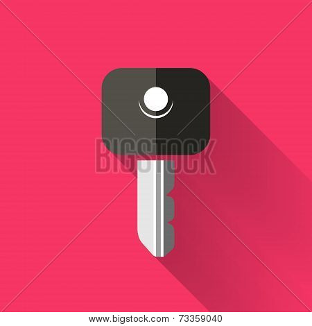Colorful Flat Design Key Icon