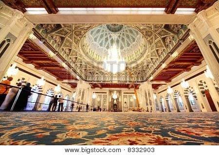 Grand Mosque i Oman generelt Se interiør