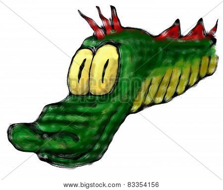 Green dragon head
