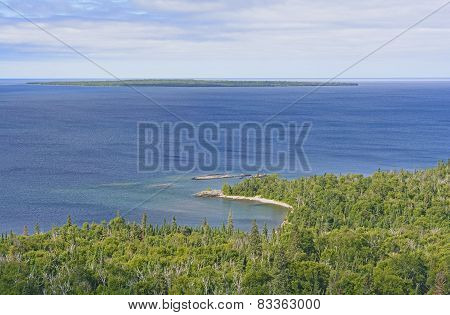 Looking Out A Great Lakes Shoreline