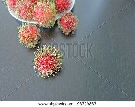 Fresh rambutans