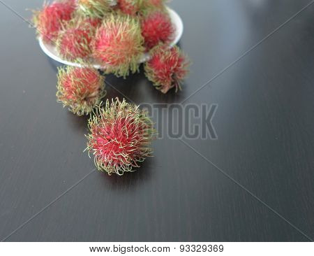 Fresh rambutans