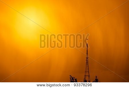 Transmitting Station at sunrise