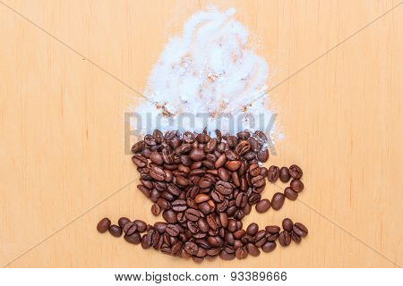 Coffee Cup Made From Roasted Beans