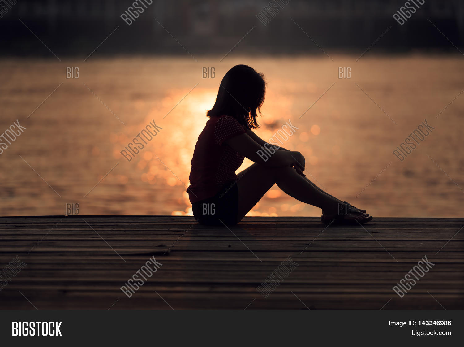 Sad Woman Silhouette Image & Photo (Free Trial) | Bigstock