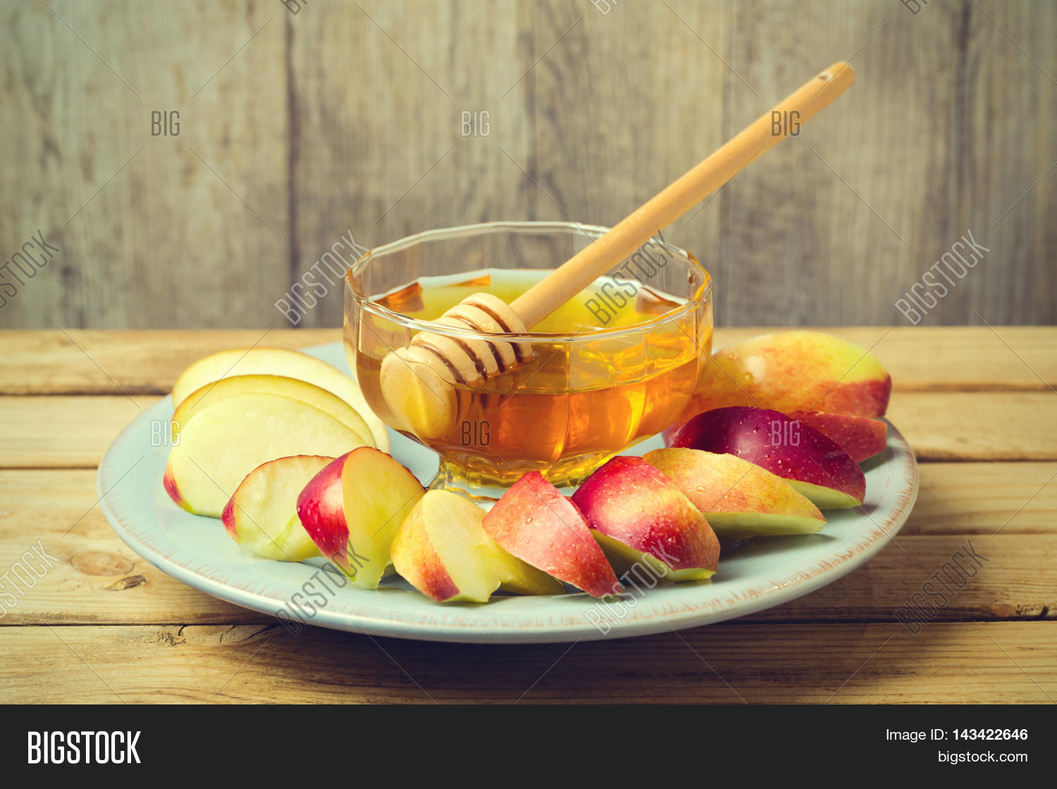 Honey Sliced Apple On Image & Photo (Free Trial) Bigstock