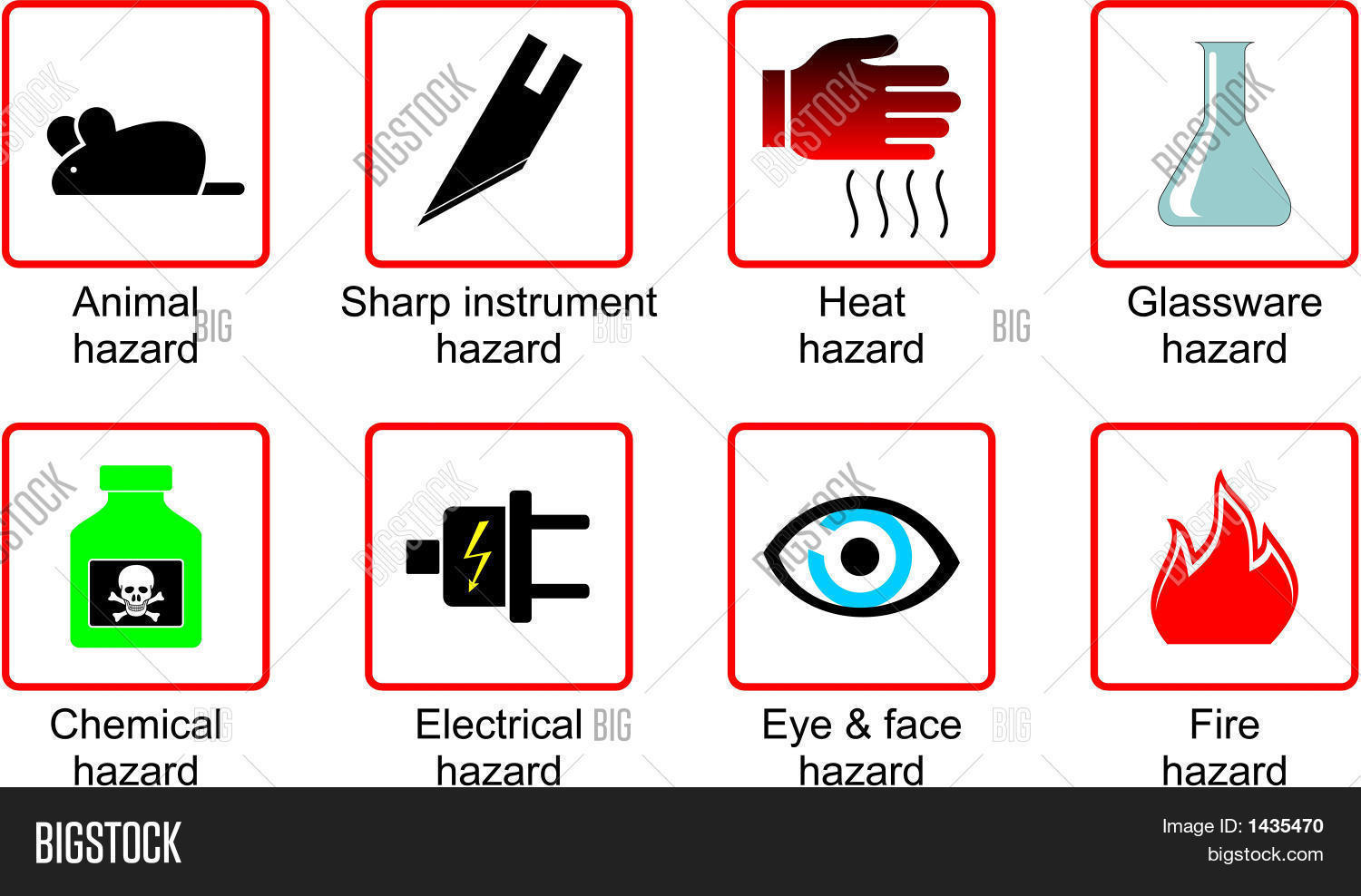 Laboratory Safety Symbols Vector & Photo | Bigstock