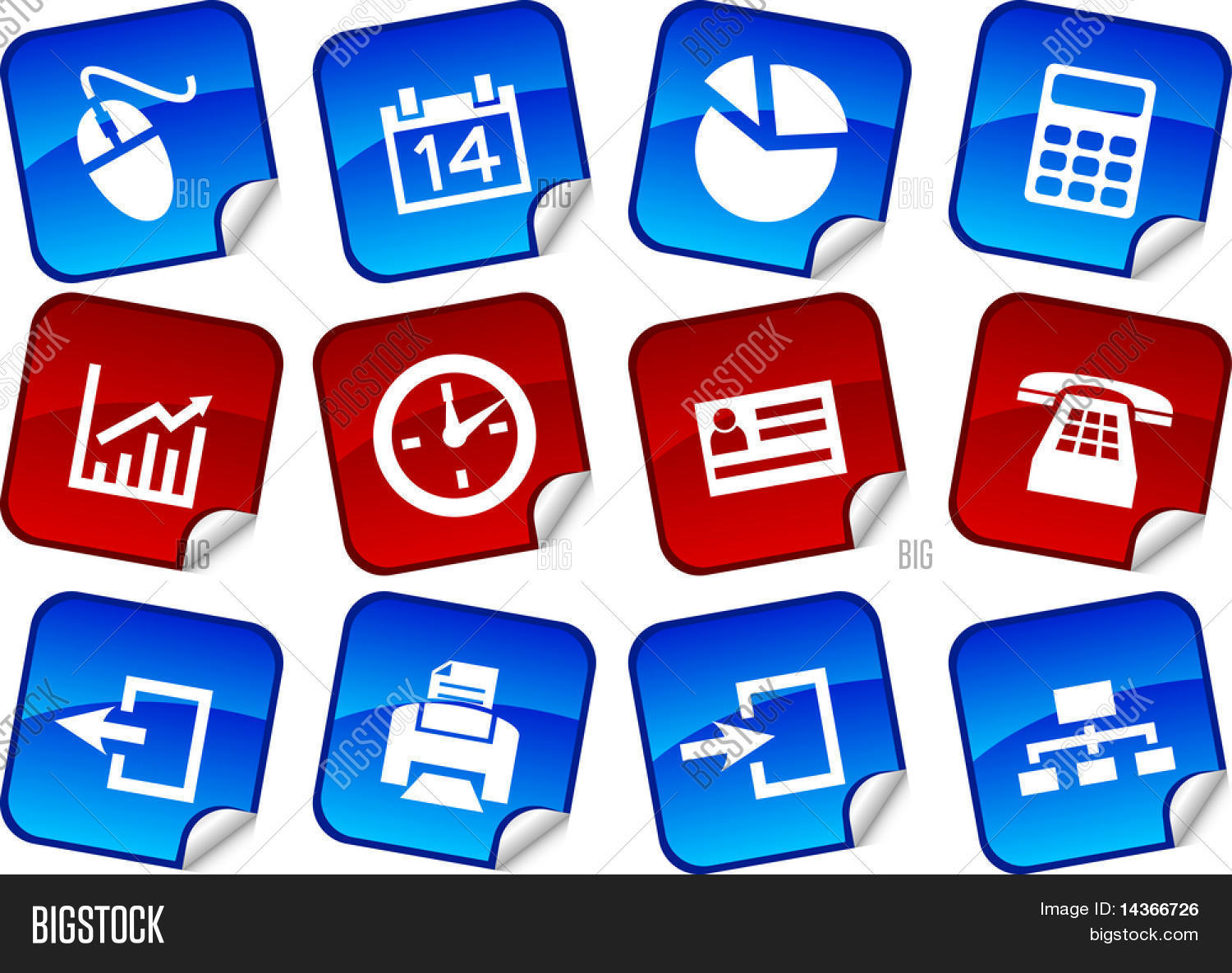 Office Sticker Set. Vector & Photo (Free Trial) | Bigstock