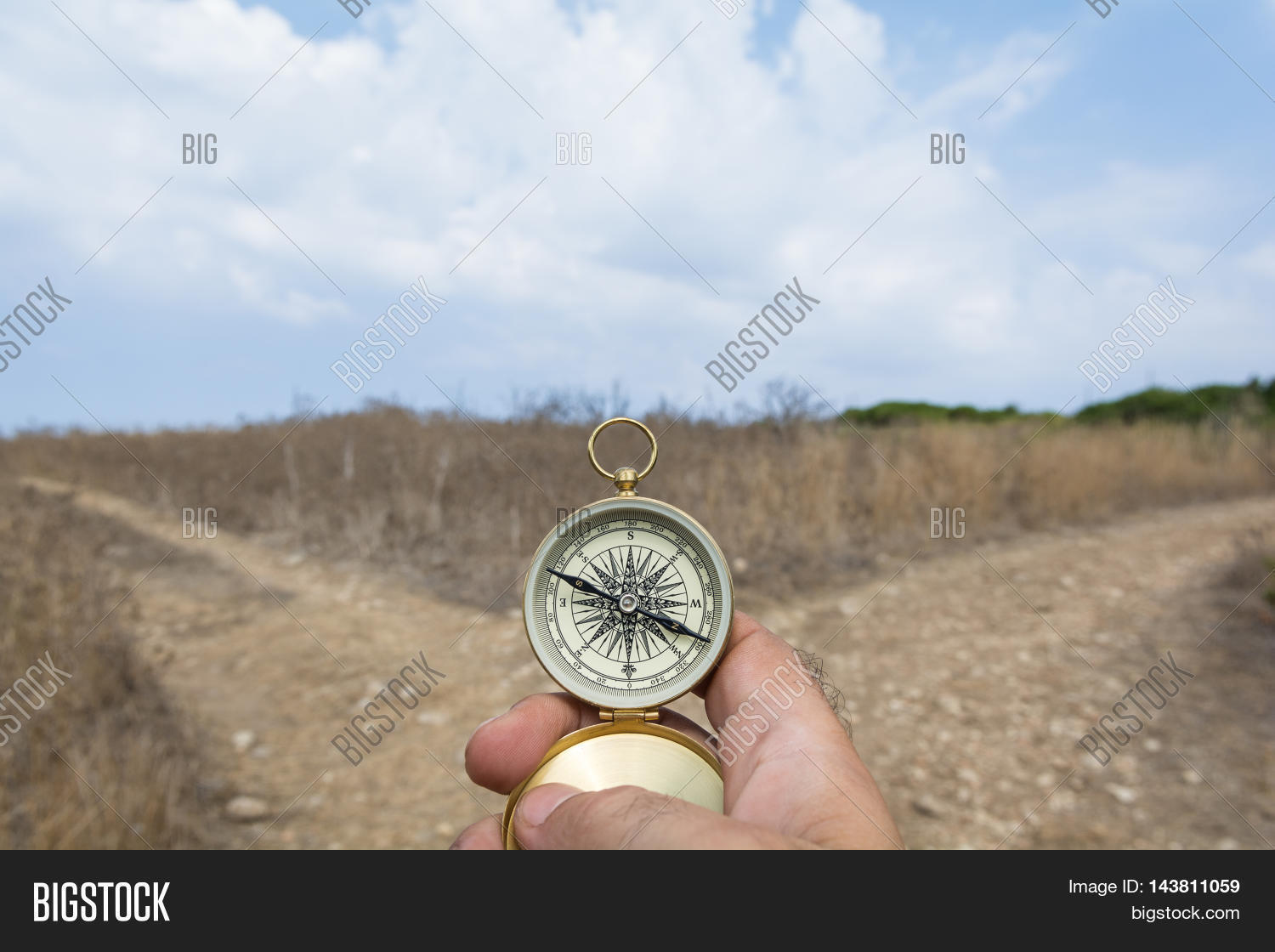 Man Holding Compass On Image & Photo (Free Trial) Bigstock