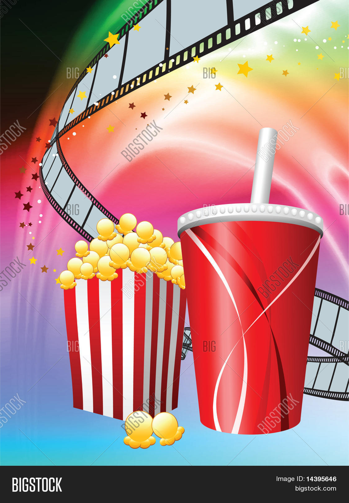 Popcorn Soda On Vector & Photo (Free Trial) | Bigstock